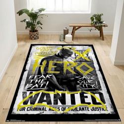 Dc Comics Movie Batman V Superman Fear The Bat Area Rug Living Room Area Rug Home Decor