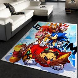 Sonic Kids Anime Area Rug Living Room And BedRoom