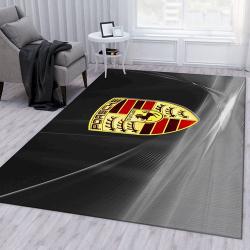 Porsche Logo Embroidery Area Rug Living Room Area Rug Home Decor