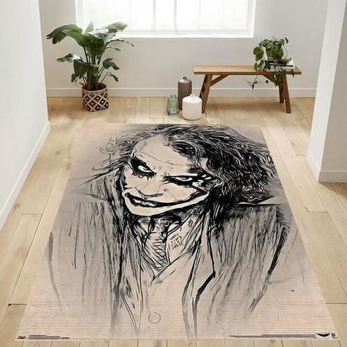 Dc Comics Movie The Dark Knight The Joker Sketch Rug Bedroom Rug Home