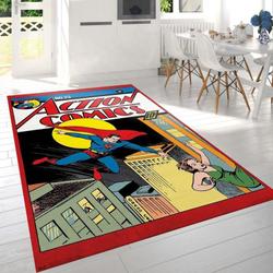 Dc Comics Superman Action Comics 23 Area Rug Living Room And Bed Room Rug Rug Regtangle Carpet Floor Decor Home Decor
