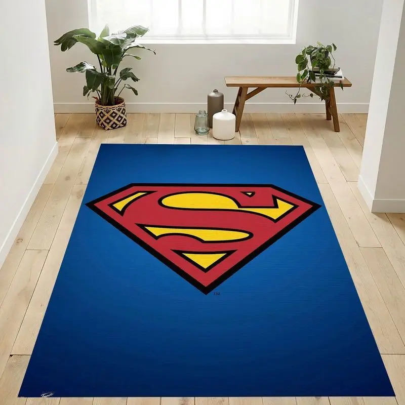Dc Comics Superman Shield Area Rug Living Room And Bed Room Rug Rug Regtangle Carpet Floor Decor Home Decor