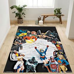 Dc Comics The Justice Society Of America Table Meeting Area Rug Living Room And Bed Room Rug Rug Regtangle Carpet Floor Decor Home Decor