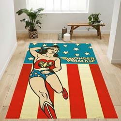 Dc Comics Wonder Woman Vintage Area Rug Living Room And Bed Room Rug