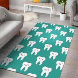 Dentistry Dentist Dental Tooth Pattern Print Area Rug Living Room Rug Home Decor
