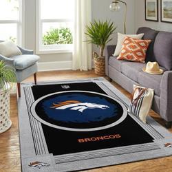 Denver Broncos Area Rug Nfl Football Team Logo Carpet Living Room Rugs V8333