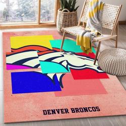 Denver Broncos Area Rug Nfl Football Team Logo Carpet Living Room Rugs 19