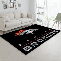 Denver Broncos Area Rug Nfl Football Team Logo Carpet Living Room Rugs 2