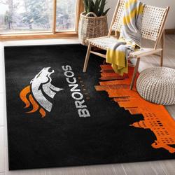 Denver Broncos Area Rug Nfl Football Team Logo Carpet Living Room Rugs 33