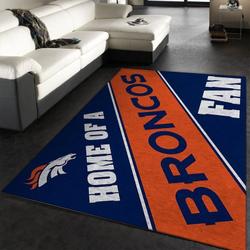 Denver Broncos Area Rug Nfl Football Team Logo Carpet Living Room Rugs 36