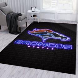 Denver Broncos Area Rug Nfl Football Team Logo Carpet Living Room Rugs 5