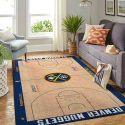 Denver Nuggets Court Area Rug Nba Carpet Living Room Rugs Rug Regtangle Carpet