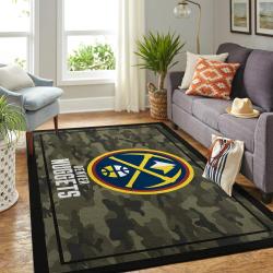 Denver Nuggets Nba Area Rugs Camo Style Living Room Carpet Regtangle Carpet