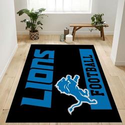 Detroit Lions Football Nfl 1 Living Room And Bed Room Rug Regtangle Carpet