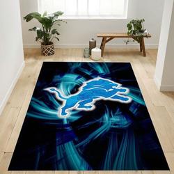 Detroit Lions Football Nfl 11 Living Room And Bed Room Rug Regtangle Carpet