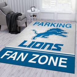 Detroit Lions Football Nfl 14 Living Room Bed Room Rug Rug Regtangle Carpet
