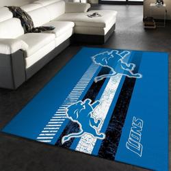 Detroit Lions Football Nfl 15 Living Room And Bed Room Rug Regtangle Carpet