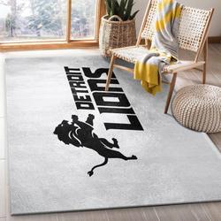 Detroit Lions Football Nfl 20 Living Room And Bed Room Rug Regtangle Carpet