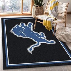 Detroit Lions Football Nfl 22 Living Room And Bed Room Rug Regtangle Carpet