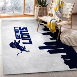 Detroit Lions Football Nfl 23 Living Room And Bed Room Rug Regtangle Carpet