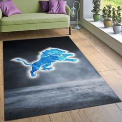 Detroit Lions Football Nfl 5 Living Room And Bed Room Rug Regtangle Carpet