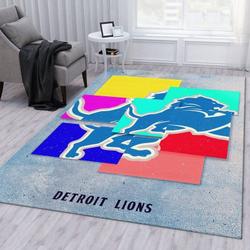 Detroit Lions Football Nfl 6 Living Room And Bed Room Rug Regtangle Carpet