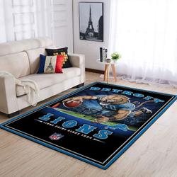 Detroit Lions Nfl Team Pride Rectangle Living Room Carpet Rug Regtangle Carpet