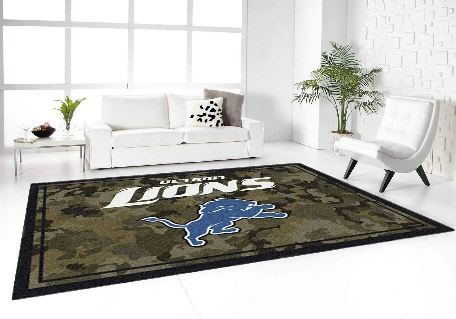 Detroit Lions Rug Football Rug Rug Regtangle Carpet Floor Decor Home Decor