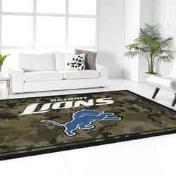 Detroit Lions Rug Football Rug Rug Regtangle Carpet Floor Decor Home Decor
