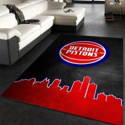 Detroit Pistons Nba 3 Area Rug Living Room And Bed Room Rug Rug Regtangle Carpet