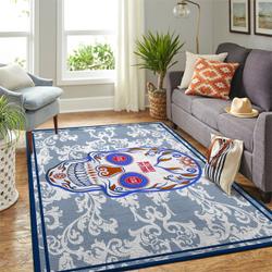 Detroit Pistons Nba Skull Flower Style Living Room Carpet Rug Regtangle Carpet