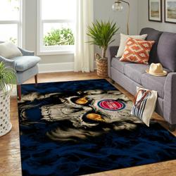 Detroit Pistons Nba Skull Style Living Room Carpet Sports Rug Regtangle Carpet