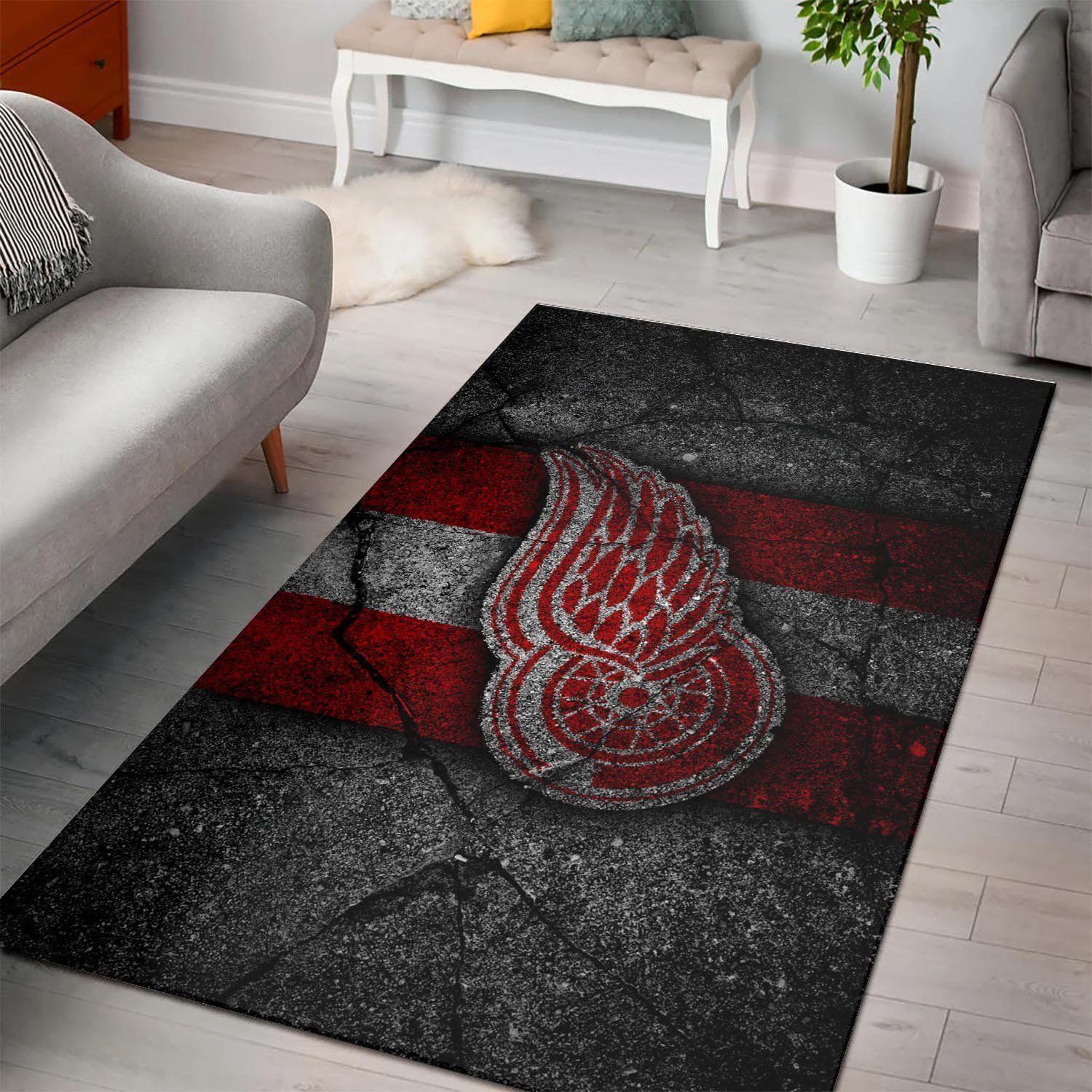 Detroit Red Wings Rug Nhl Hockey Living Room Carpet 2002211 Regtangle Carpet