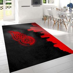 Detroit Red Wings Skyline Nfl Logo Area Rug For Gift Living Room Rug U