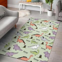 Dino Roar Dinosaur Pattern Print Area Rug Living Room Rug Home Decor