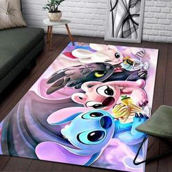Disney Stitch Family Area Rug Living Room Rug Home Decor Movie Ofd D26102