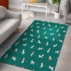 Dog Dalmatian Puppy Pattern Print Area Rug Living Room Rug Home Decor