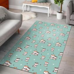 Dog Pupppy Shiba Inu Pattern Print Area Rug Living Room Rug Home Decor