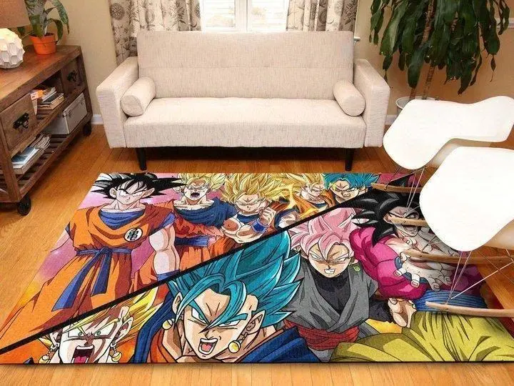 Dragon Ball Area Rug Son Goku Movie Home Decor Homebeautyus Area Rug