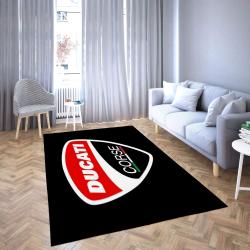 Ducati Area Rug Logo Design Black Living Room Carpet Rug Regtangle Carpet Floor Decor Home Decor