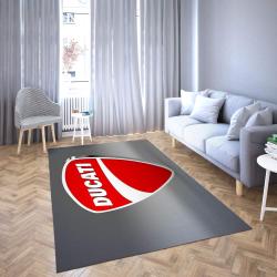 Ducati Area Rug Red Logo Design Living Room Carpet Rug Regtangle Carpet Floor Decor Home Decor