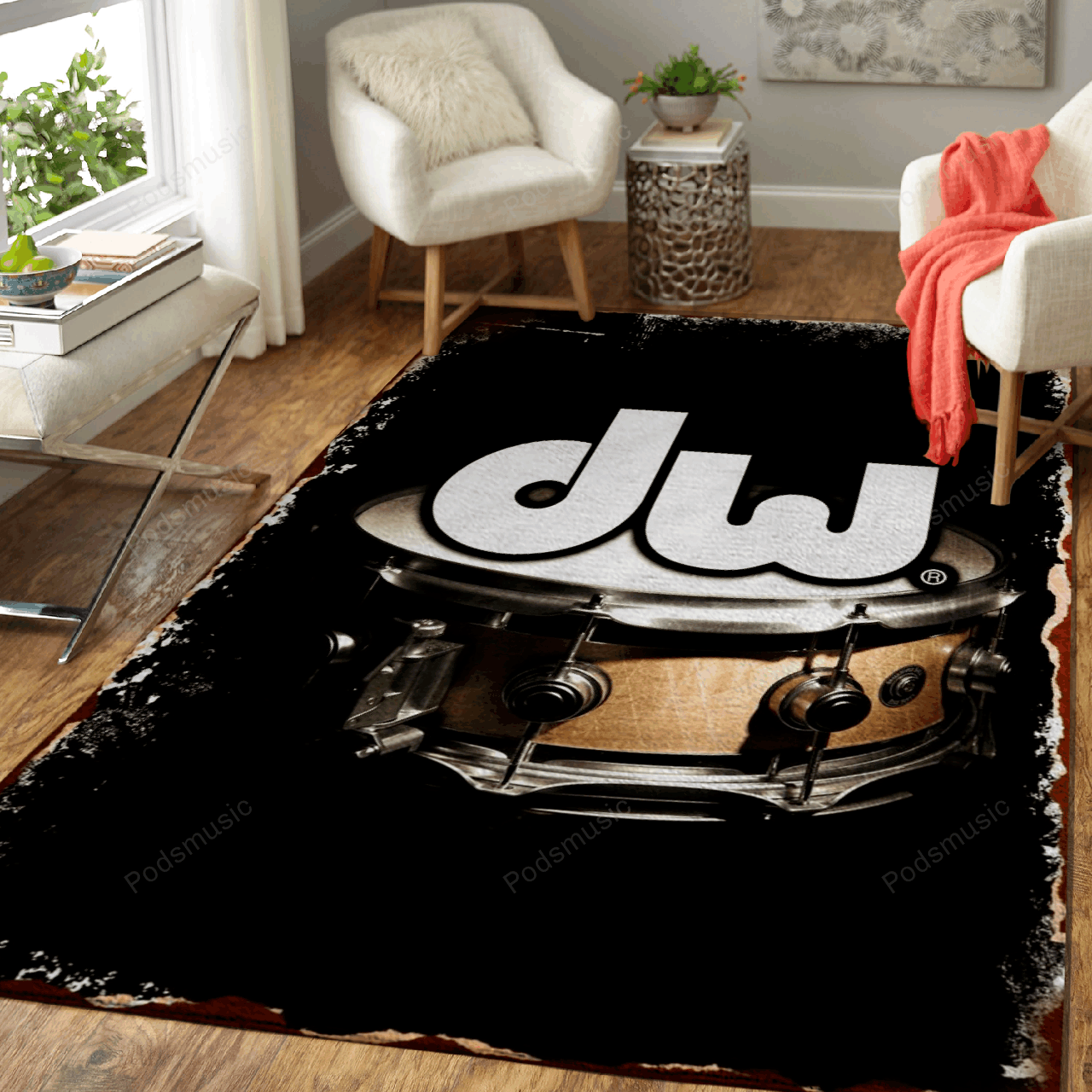 Dw Drum Drums Artwork Music Art For Fans Area Rug Living Room Carpet Rug Regtangle Carpet Floor Decor Home Decor