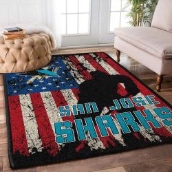 Eagle Red Pattern Print Area Rug Living Room Rug Home Decor