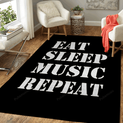 Eat Sleep Music Repeat Music Art For Fans Area Rug Living Room Carpet Rug Regtangle Carpet Floor Decor Home Decor