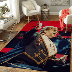 Elton John In Concert Music Artist Art For Fans Area Rug Living Room Carpet Rug Regtangle Carpet Floor Decor Home Decor