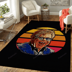 Elton Retro Music Art For Fans Area Rug Living Room Carpet Rug Regtangle Carpet Floor Decor Home Decor