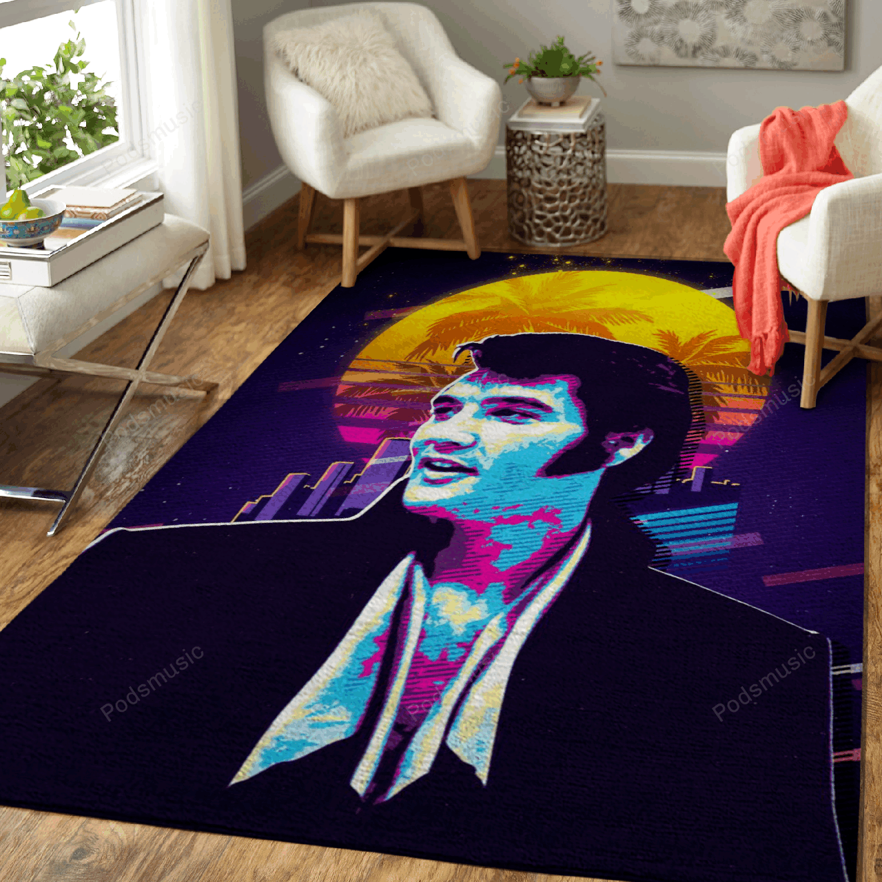 Elvis 80S 1 Retro Music Art For Fans Area Rug Living Room Carpet Rug Regtangle Carpet Floor Decor Home Decor