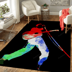 Elvis Watercolor Ii Music Legends On Stage Art For Fans Area Rug Living Room Carpet Rug Regtangle Carpet Floor Decor Home Decor