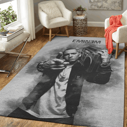 Eminem Encore Music Monochrome Art For Fans Area Rug Living Room Carpet Rug Regtangle Carpet Floor Decor Home Decor