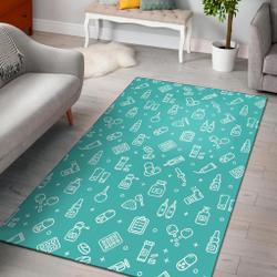 Feather Peacock Pattern Print Area Rug Living Room Rug Home Decor